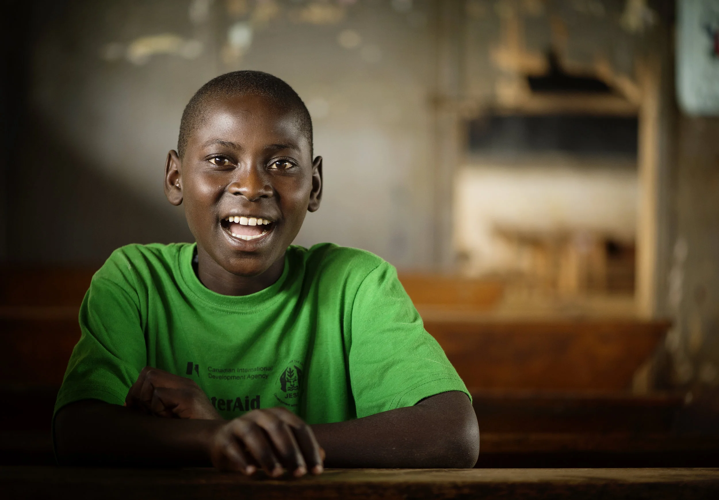 “Now that we have two new rain water harvesting tanks, life at school is easy because we no longer have to miss classes or risk crossing the main road to collect water from the community borehole” – Simon Peter Rubaihayo, 14 year old pupil from Rwenthuuha Primary School