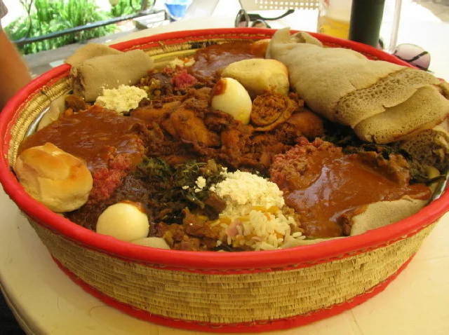Wat with Injera. Photo from: Afrotourism.com