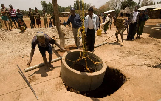 Hand dug well. Photo: charity: water