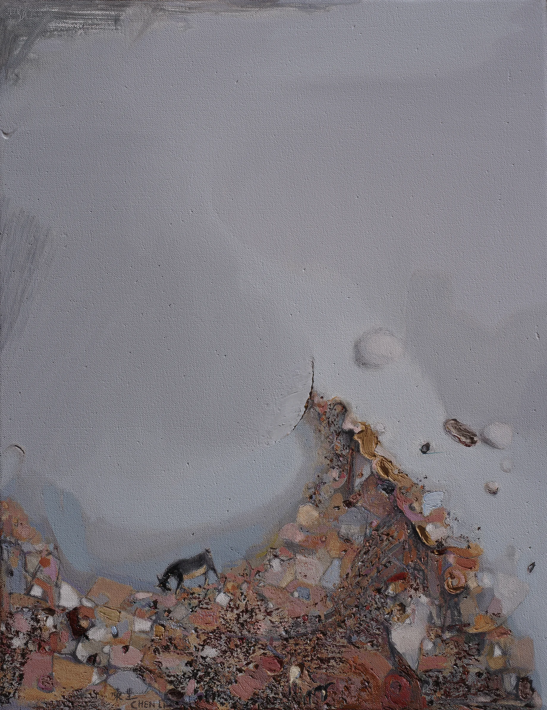 Chen Li, Dongchuan Mountains II, 2012, oil on canvas, 90cm x 70cm, private collection, United Kingdom