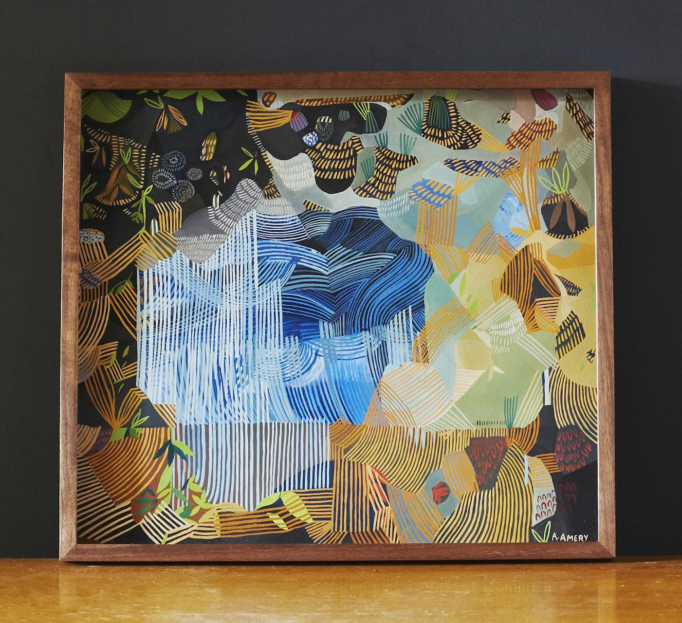 'Tide Pools', Ashley Amery, 2018, 38.5 x 34 cm, Gouache on paper