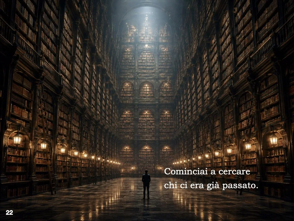 Dopo centinaia di ore di Floating avevo accumulato esperienze, intuizioni, osservazioni. Ma "un’esperienza personale non è una prova."
Dovevo verificare se altri, seguendo strade diverse, avessero incontrato qualcosa di simile.
Cominciai così a legge