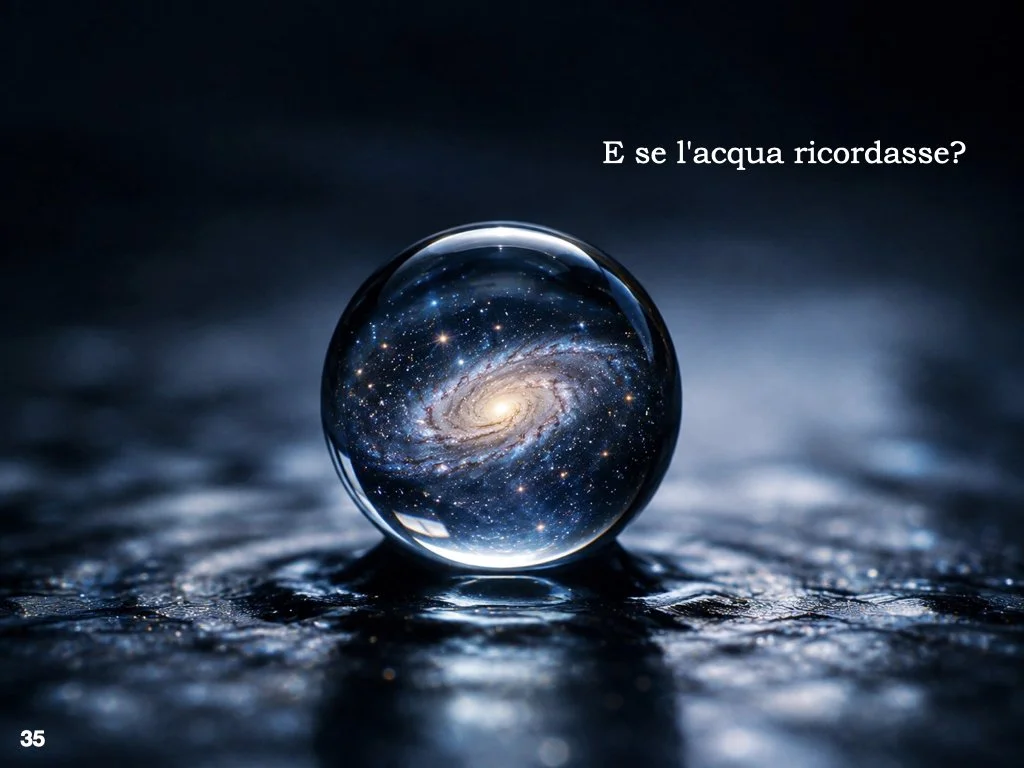 E se l’acqua potesse mantenere traccia della propria organizzazione?
Non una “memoria” nel senso comune, ma la capacità di assumere configurazioni ordinate e persistenti.
Gli studi sull’acqua interfacciale, come quelli sulla Zona di Esclusione (EZ), 
