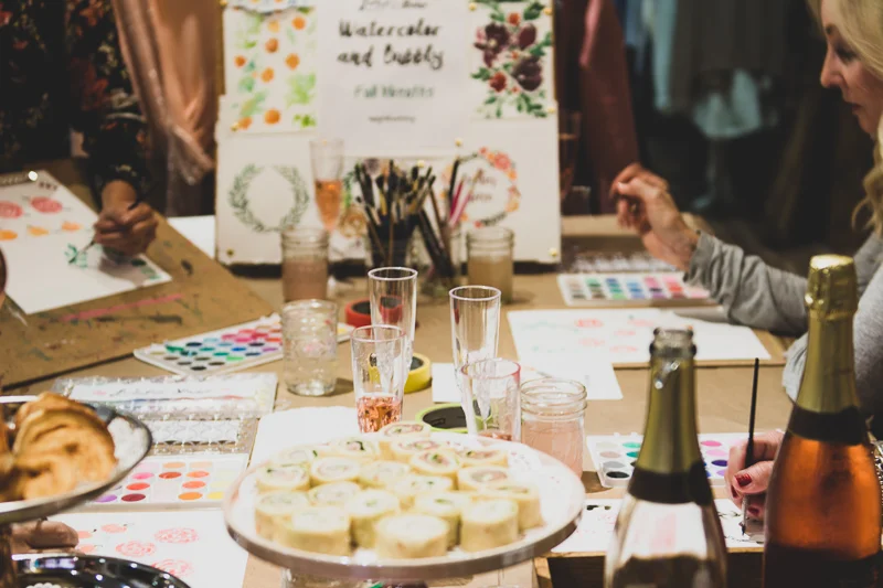 Recap from Watercolor and Bubbly at Crystal Rose