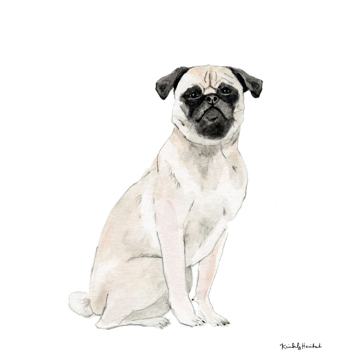 Dog Custom Watercolor Pet Portrait — Ladyfolk Studio