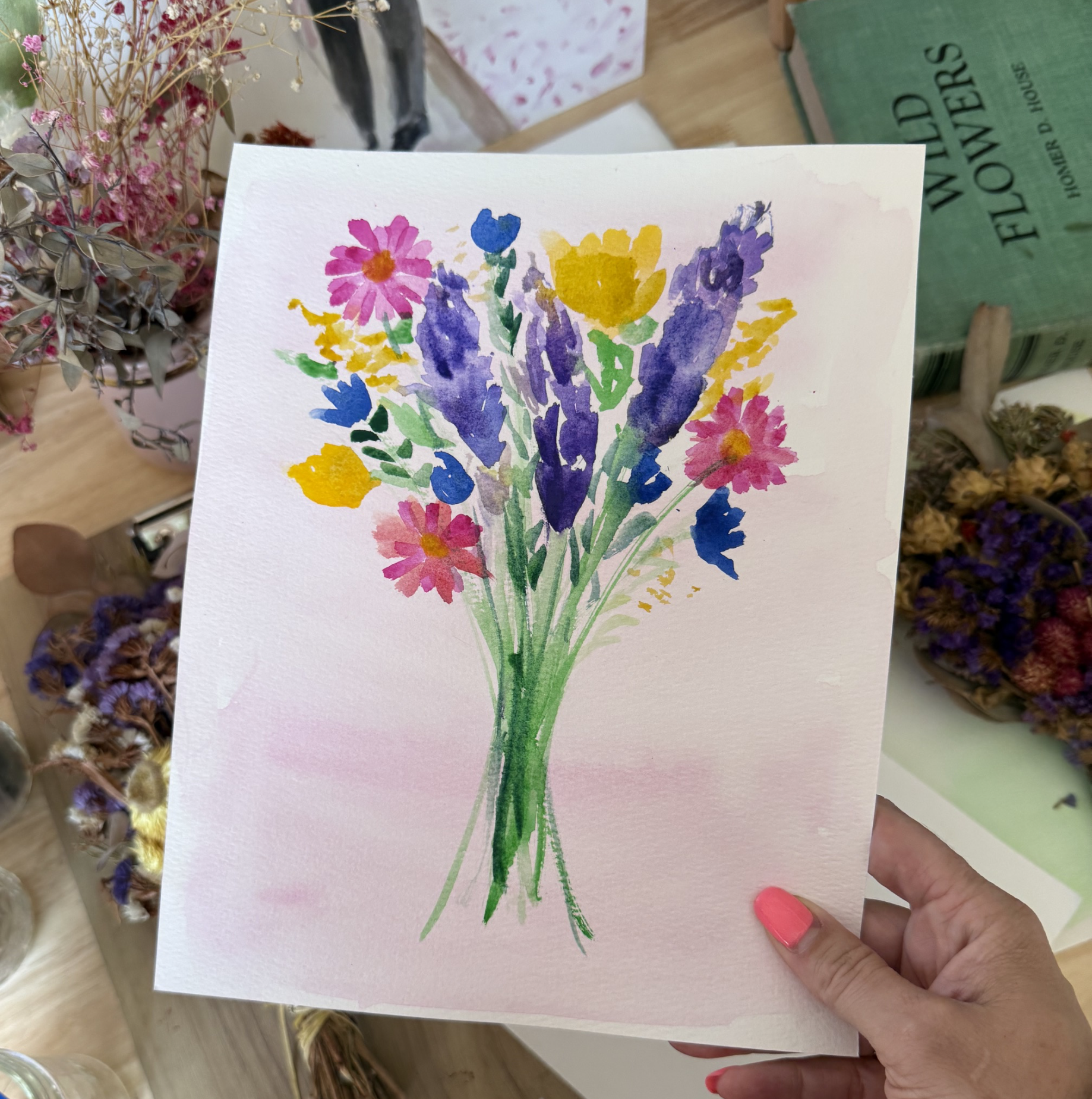 Watercolor and Wine Workshop,  Saturday, August 1st, 2026  1:00pm-3:00pm
