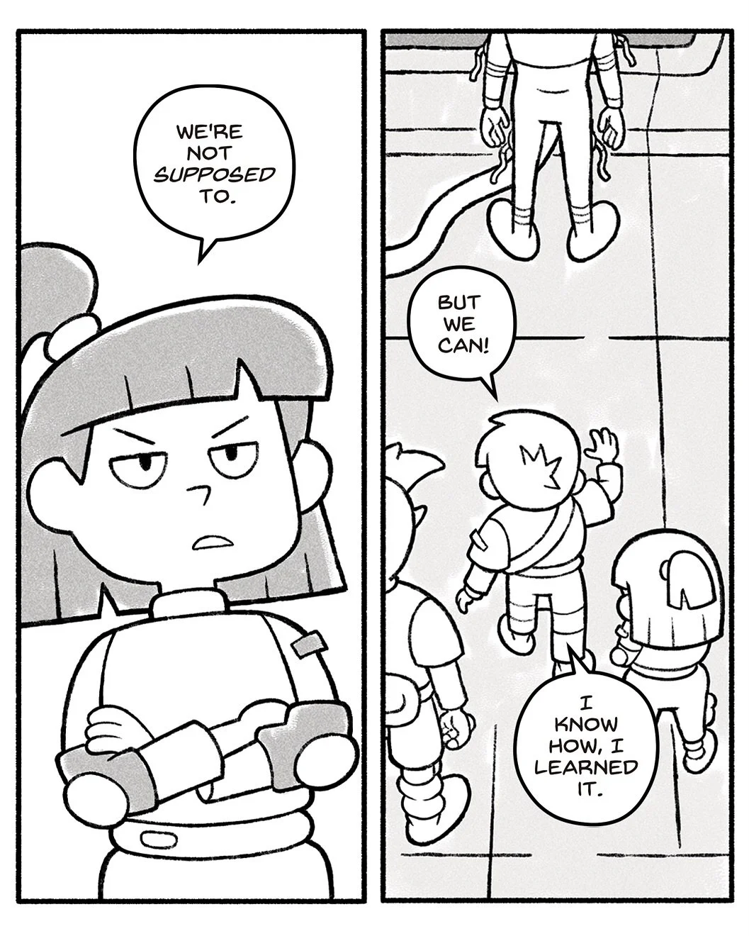 IN HEAVEN. PART 7
👾
Written by @danielyentu 
Art by @painterdraws 
👾
A decision is made.
👾
#comic #indiecomics #scifi #makingcomics #painterdraws