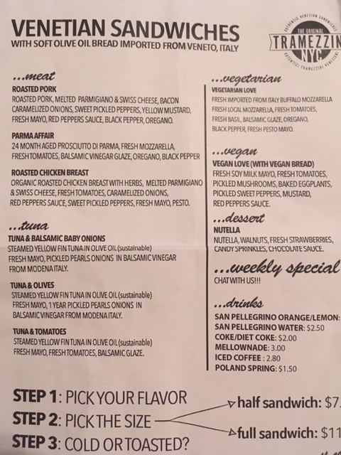Menu, but they are open to suggestions!