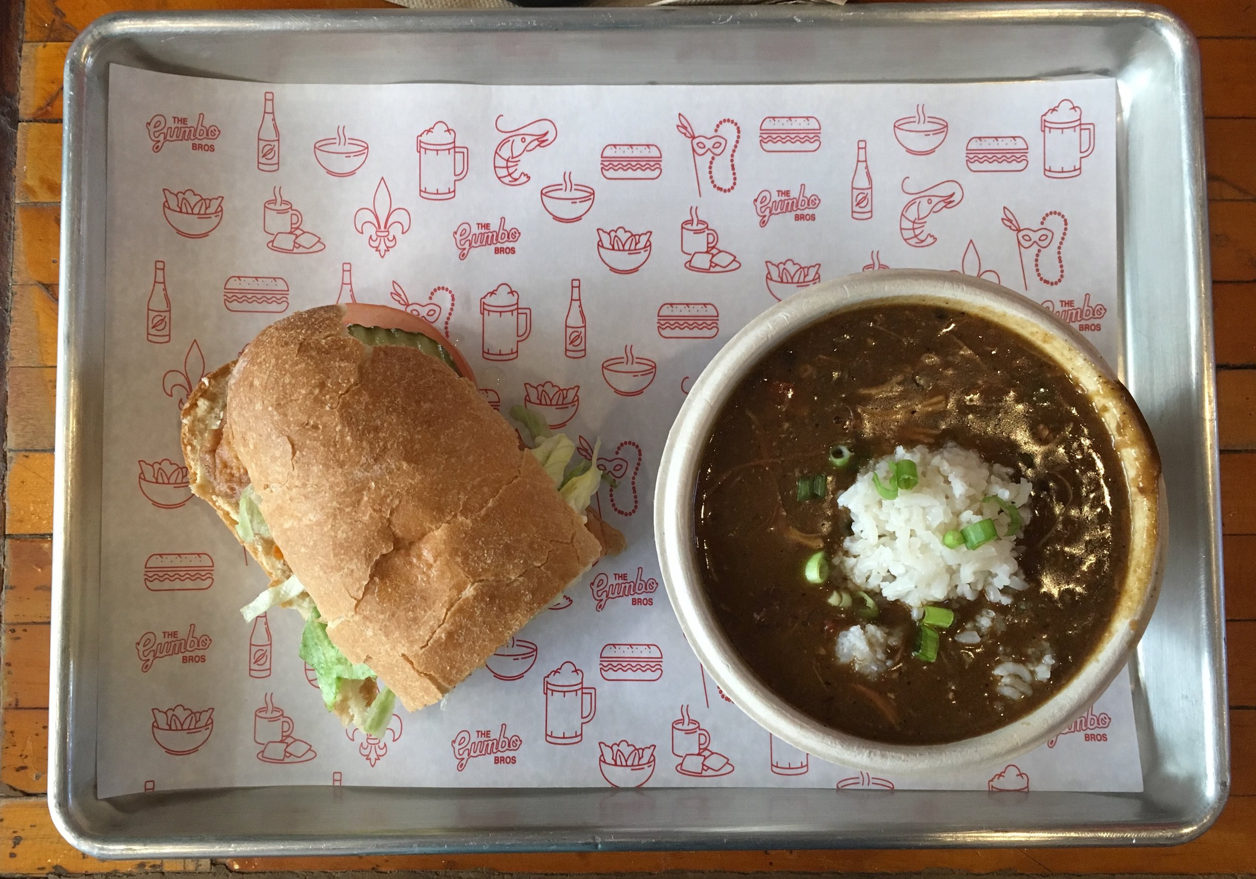 Po' Boy and Gumbo lunch special
