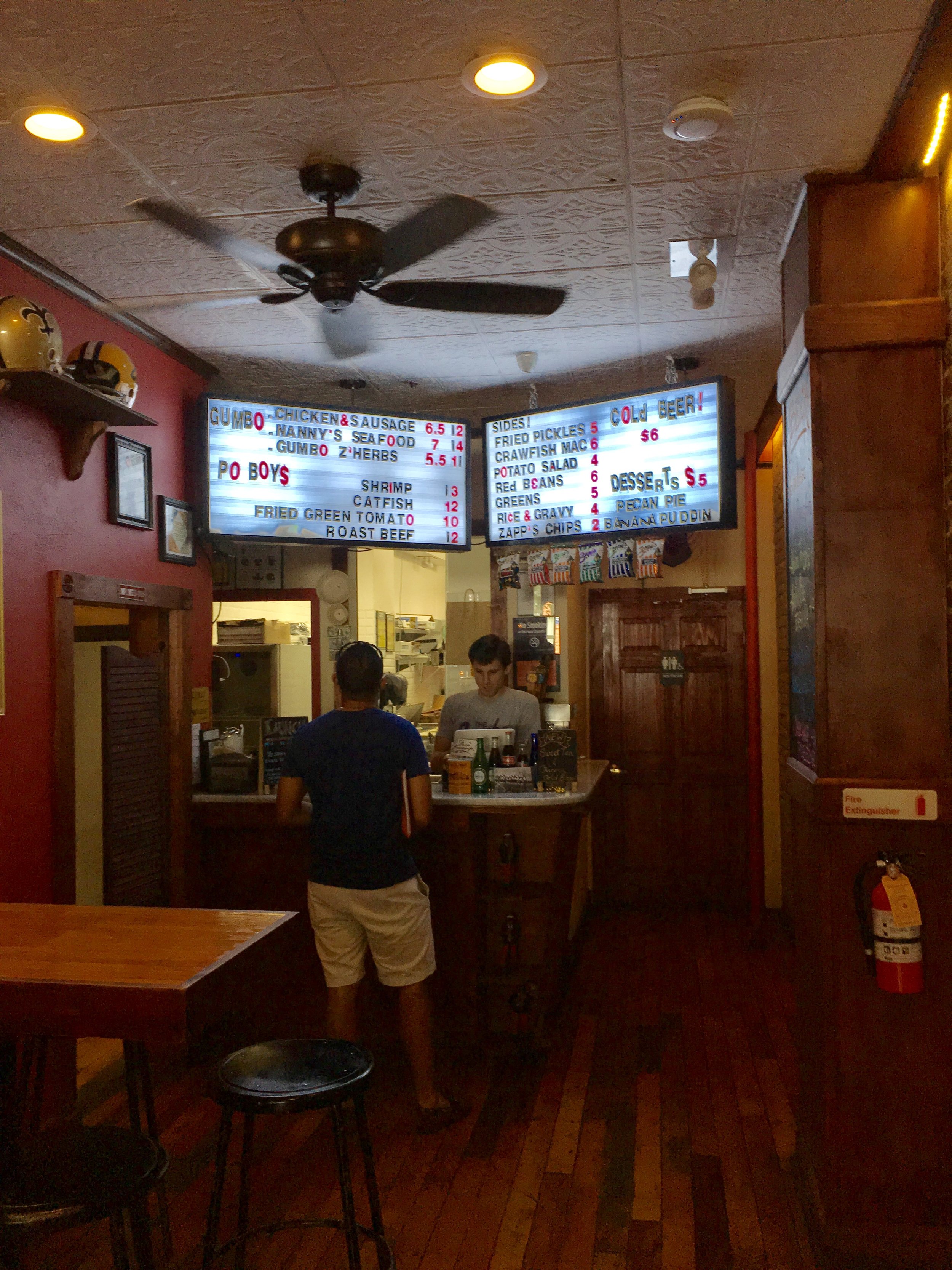 Sweet interior (and gumbo guy!)