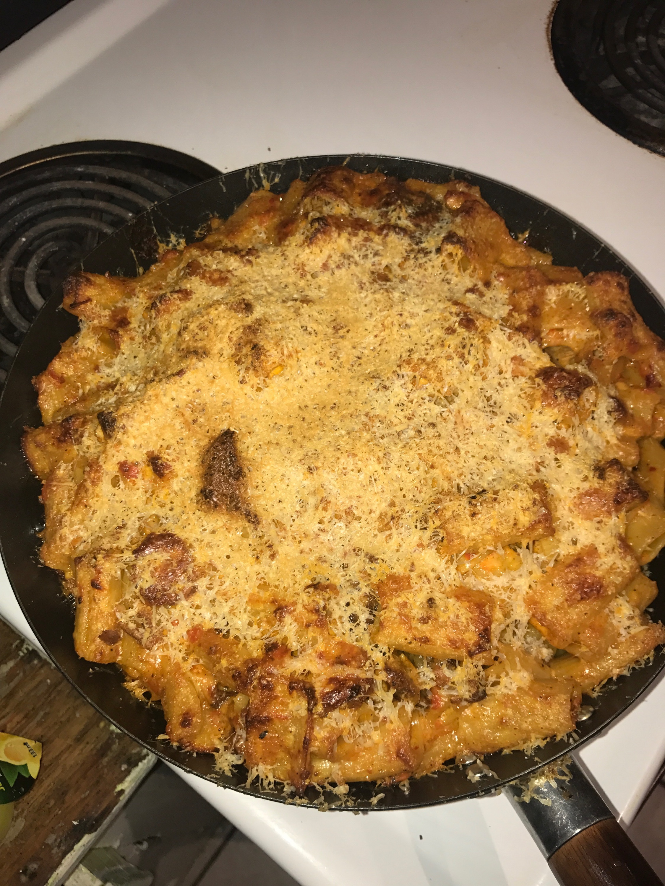 Angus's Mac & Cheese (with chorizo, hash browns and more!)