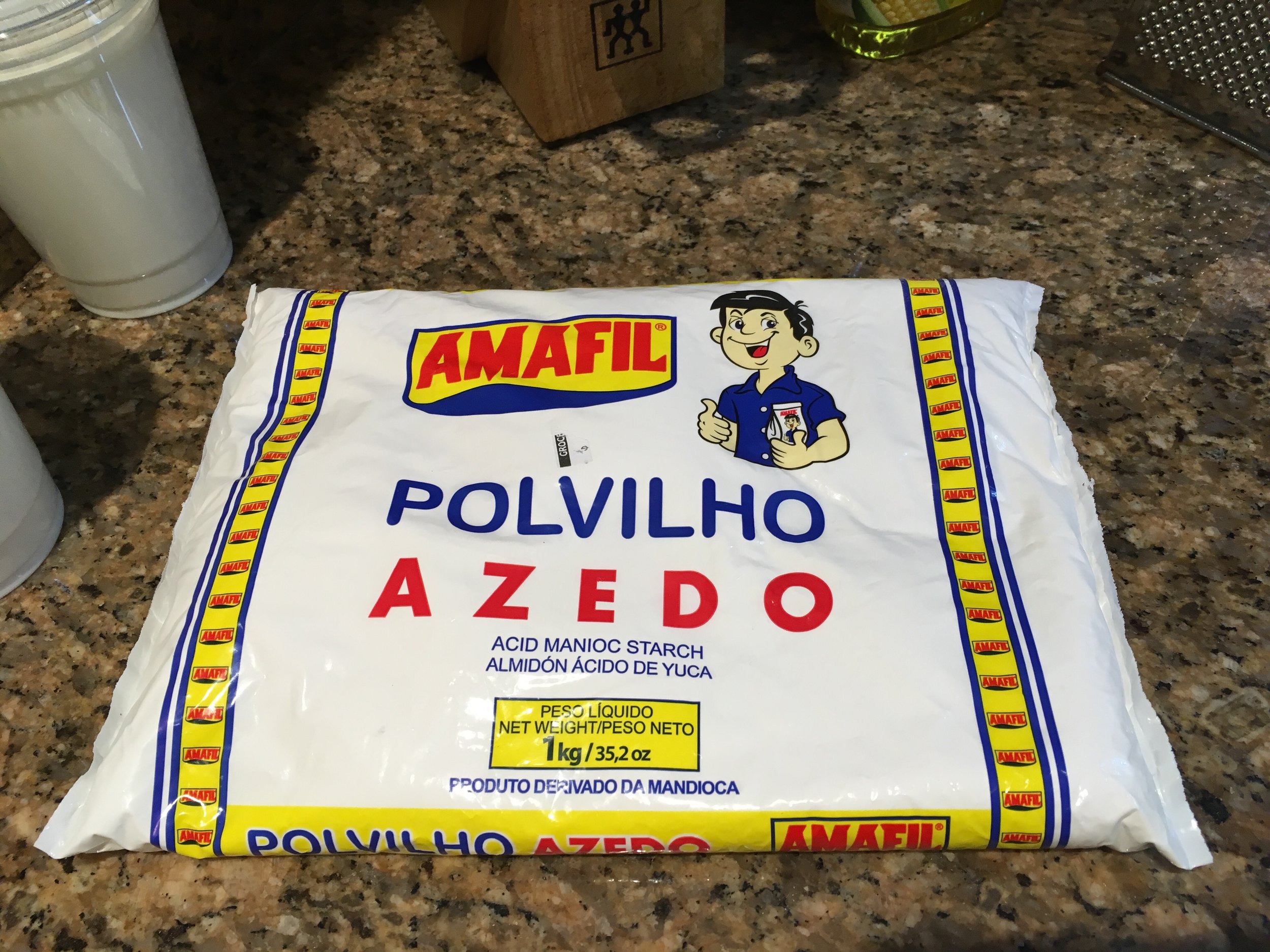 Brazilian "sour" cassava flour
