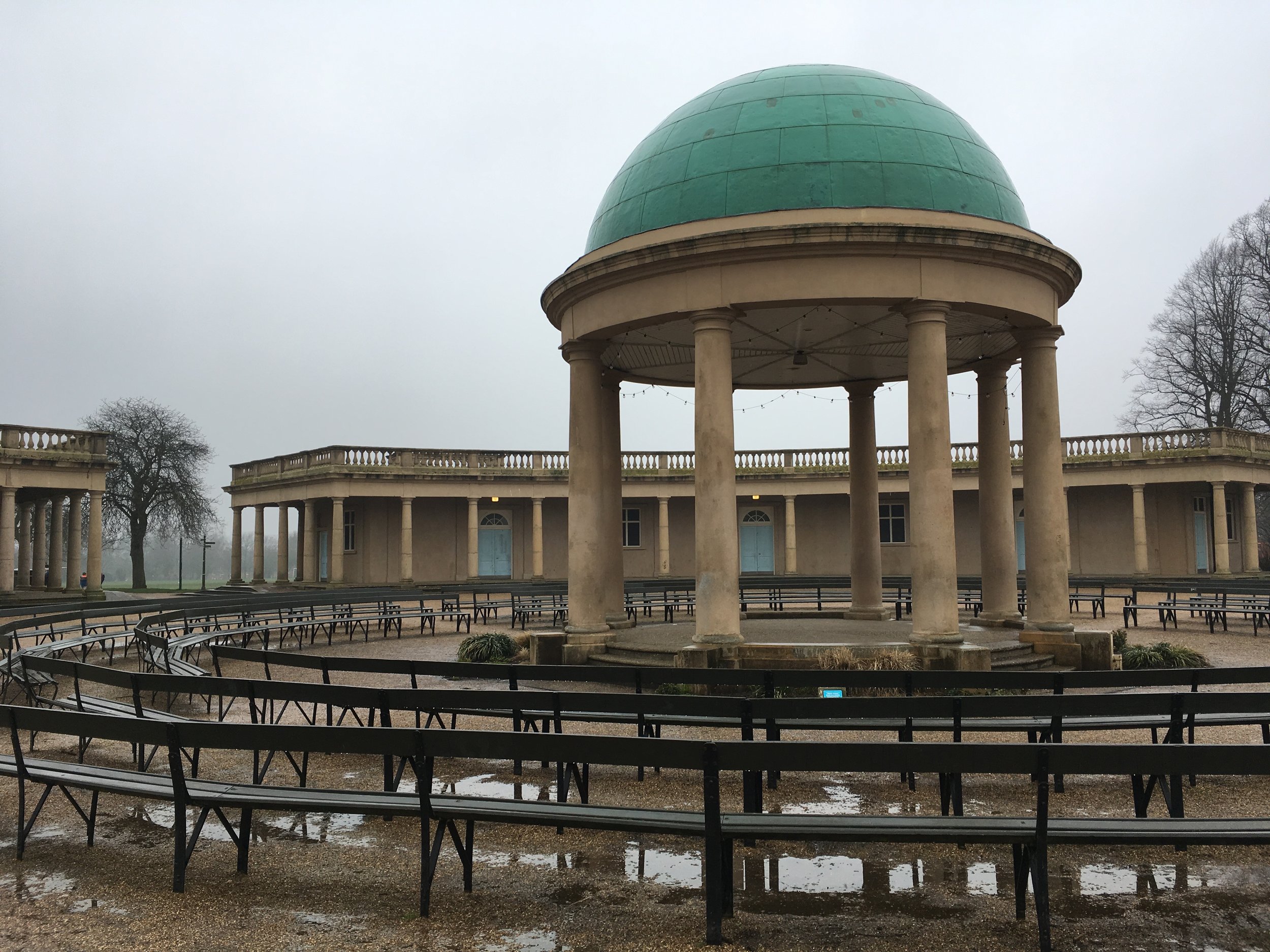 Eaton Park on grey blustery day