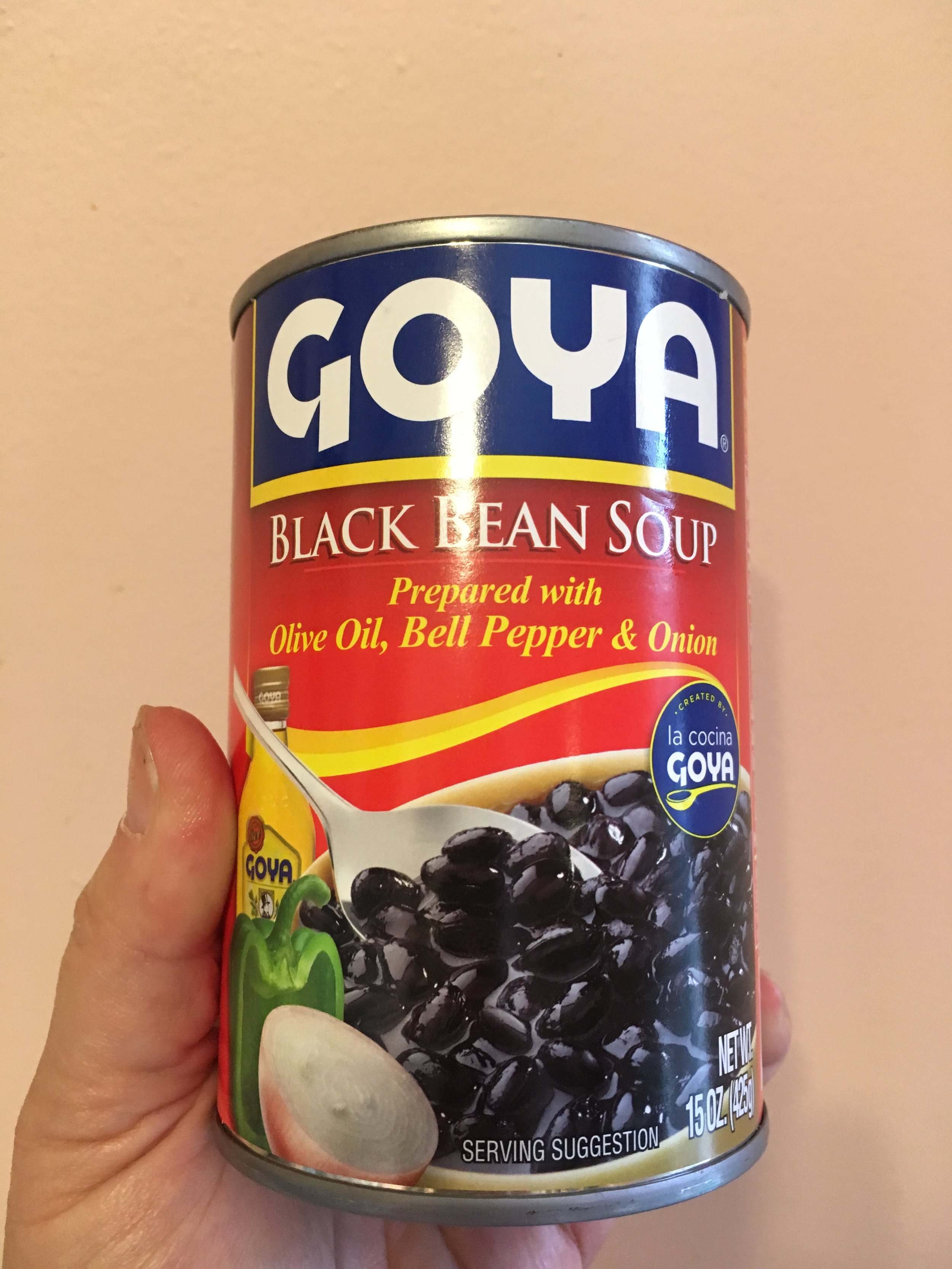 Tamales + rice + Goya black bean soup = satisfying lunch