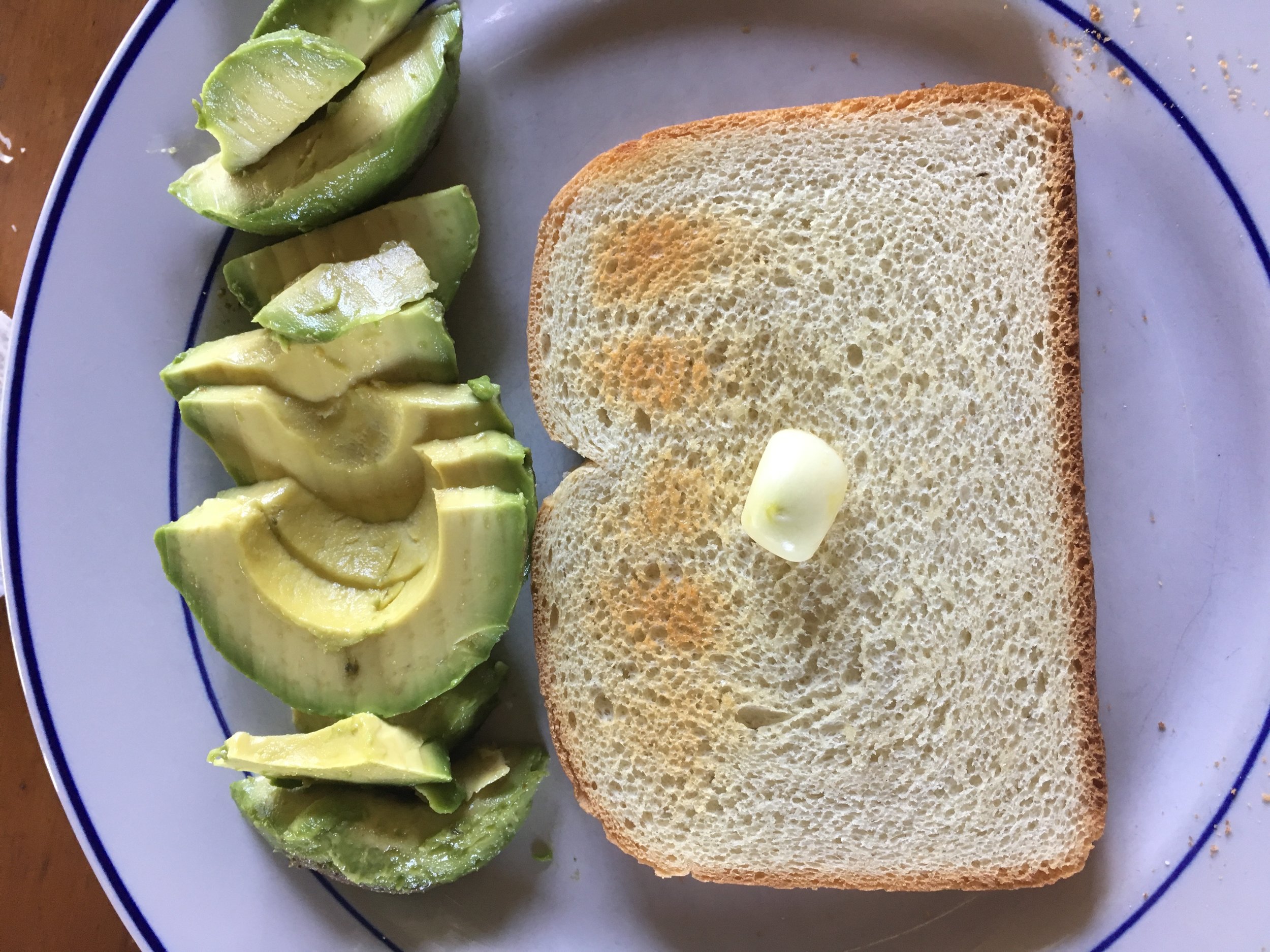 Rub garlic on toasted sandwich bread