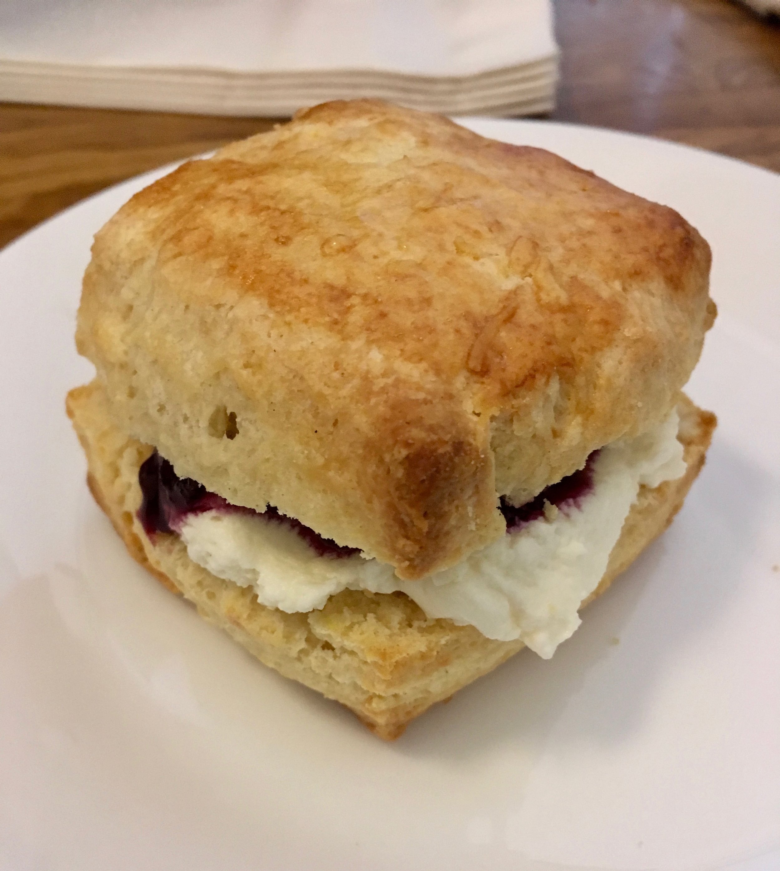 Signature biscuit with ricotta and preserves