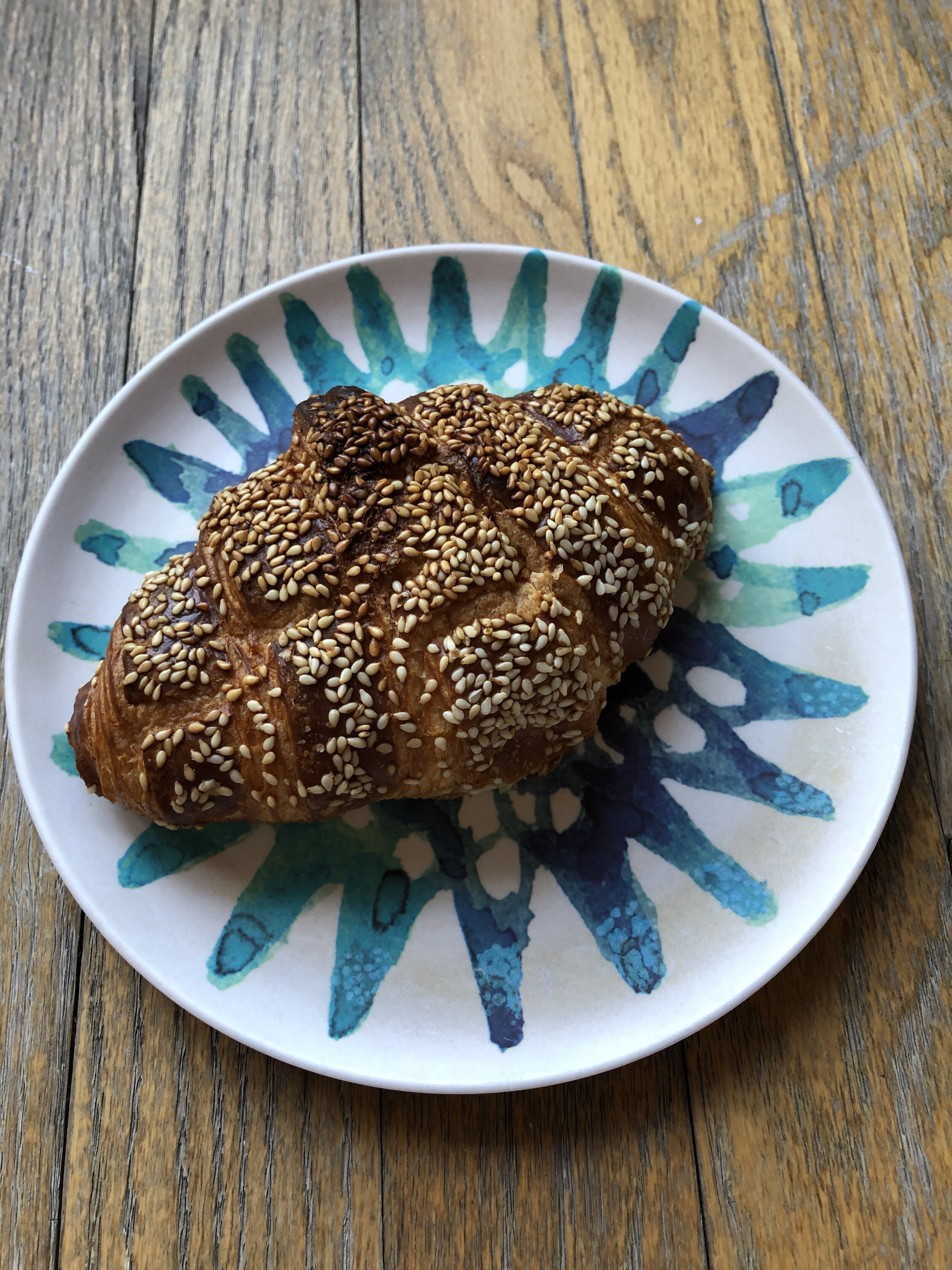 Sesame pretzel croissant ($3.85)