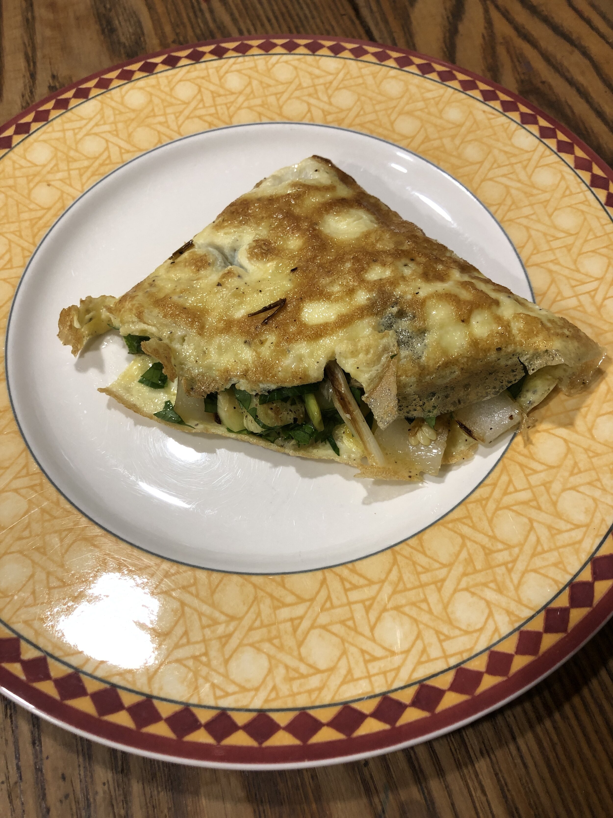 Leftover veggies omelet