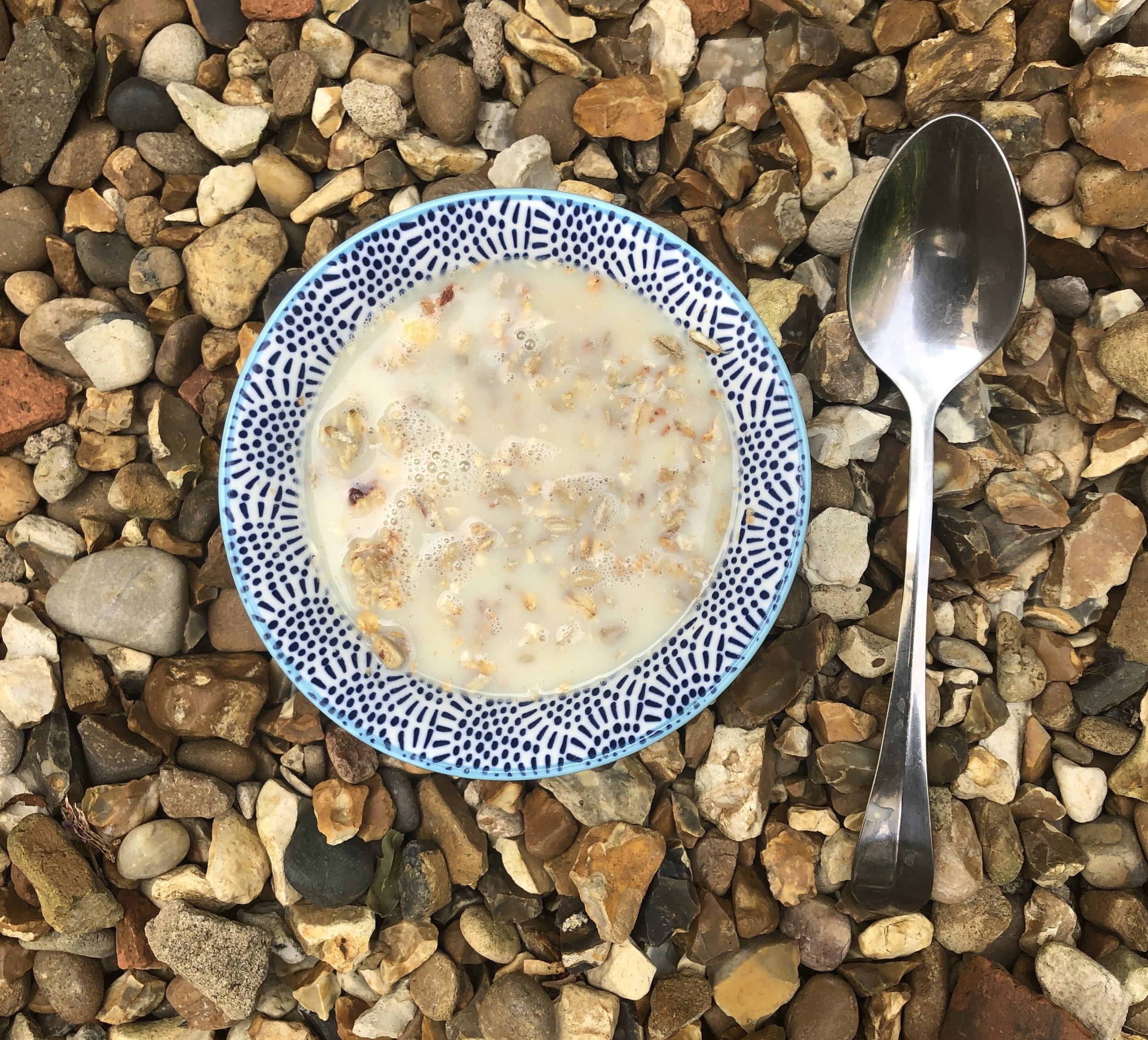 Dorset Cereals Nutty Granola in our gravel garden