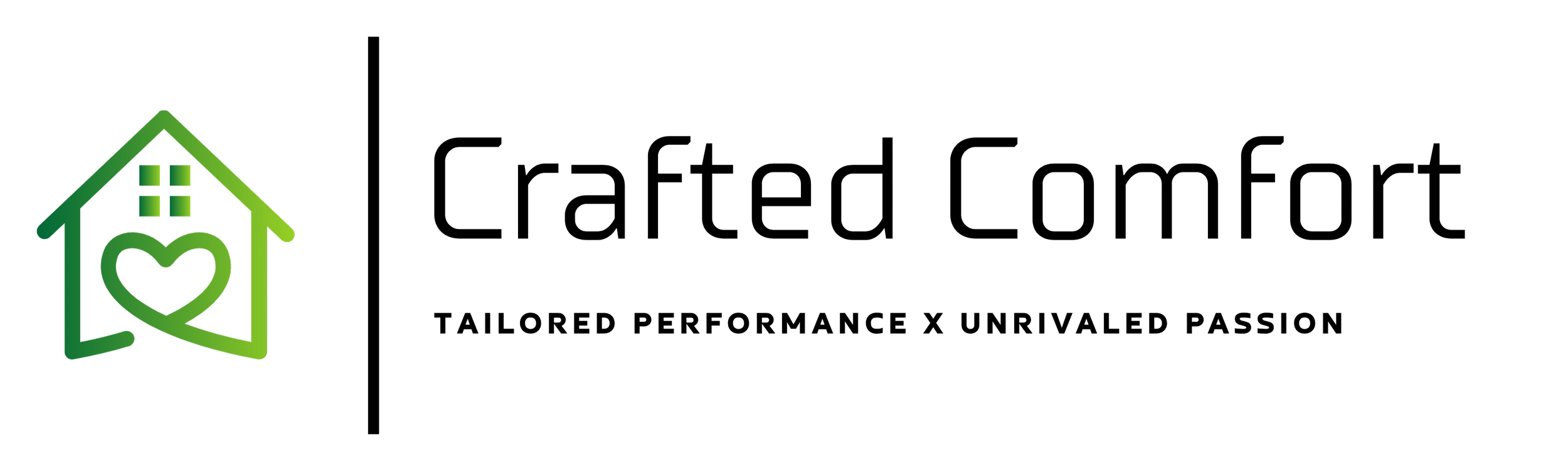 Green house icon with a heart inside it and the text "In Home Care" in black.