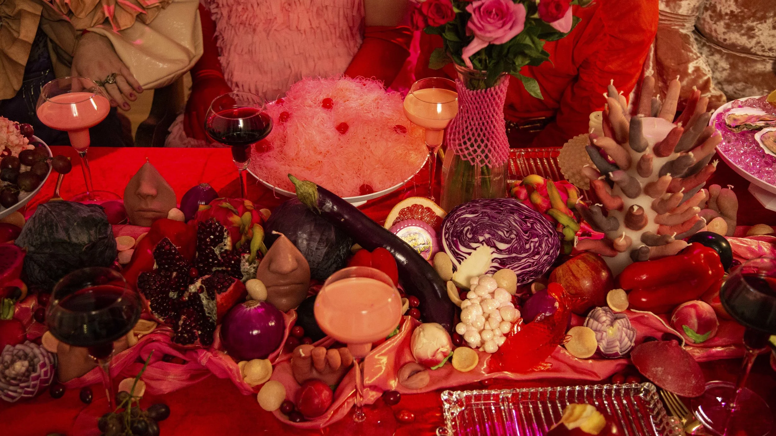 Still from music video for Ziemba's "Lips 2 Lips" featuring my art direction and food styling. Photo by Megan C. Mack