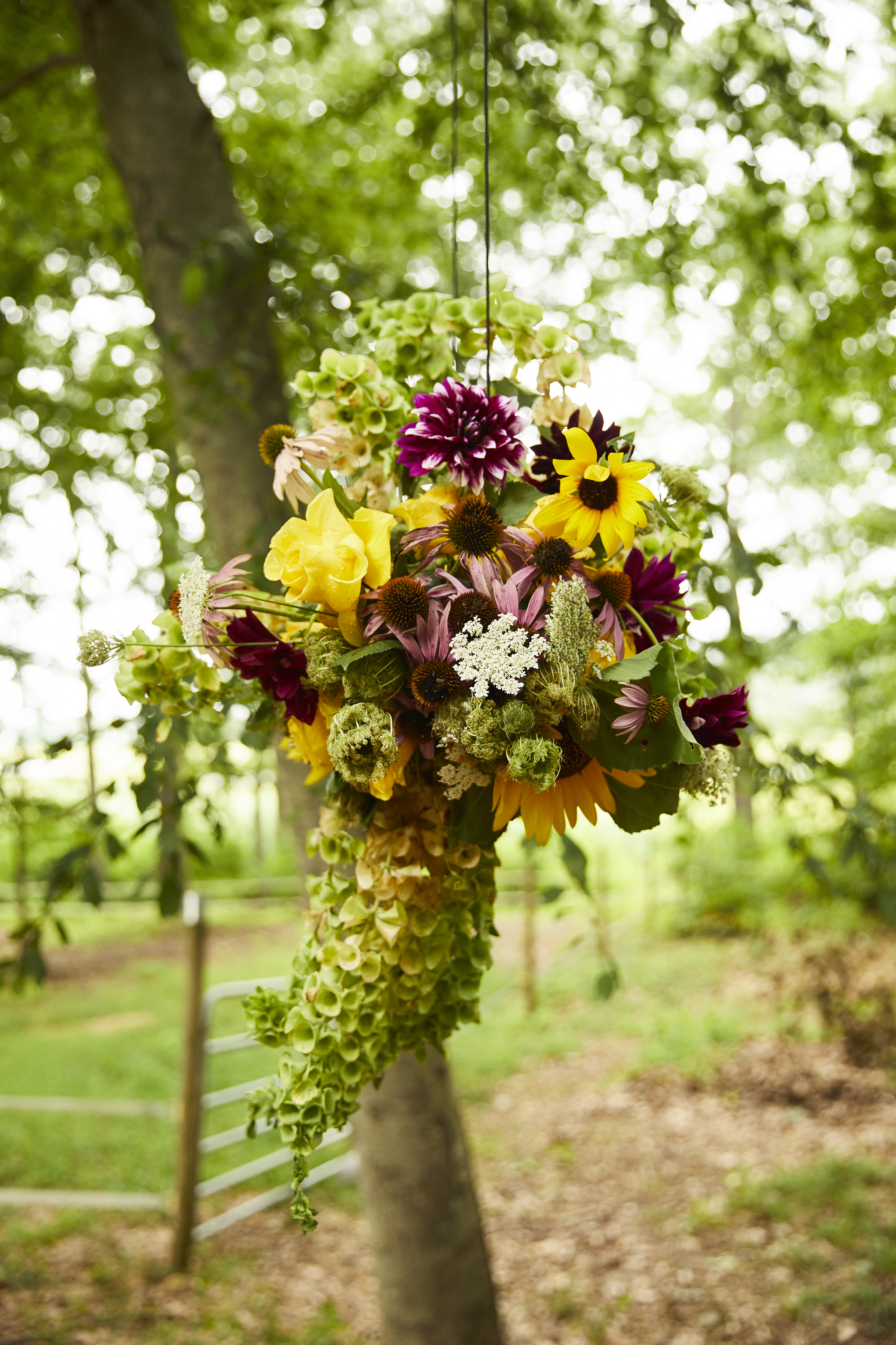 Hanging floral installation by Fleurotica. Photo by Johnny Fogg.