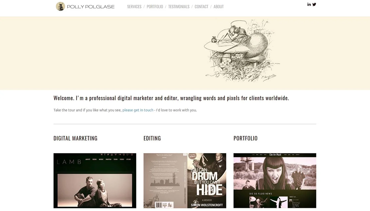 Polly Polglase Squarespace websites