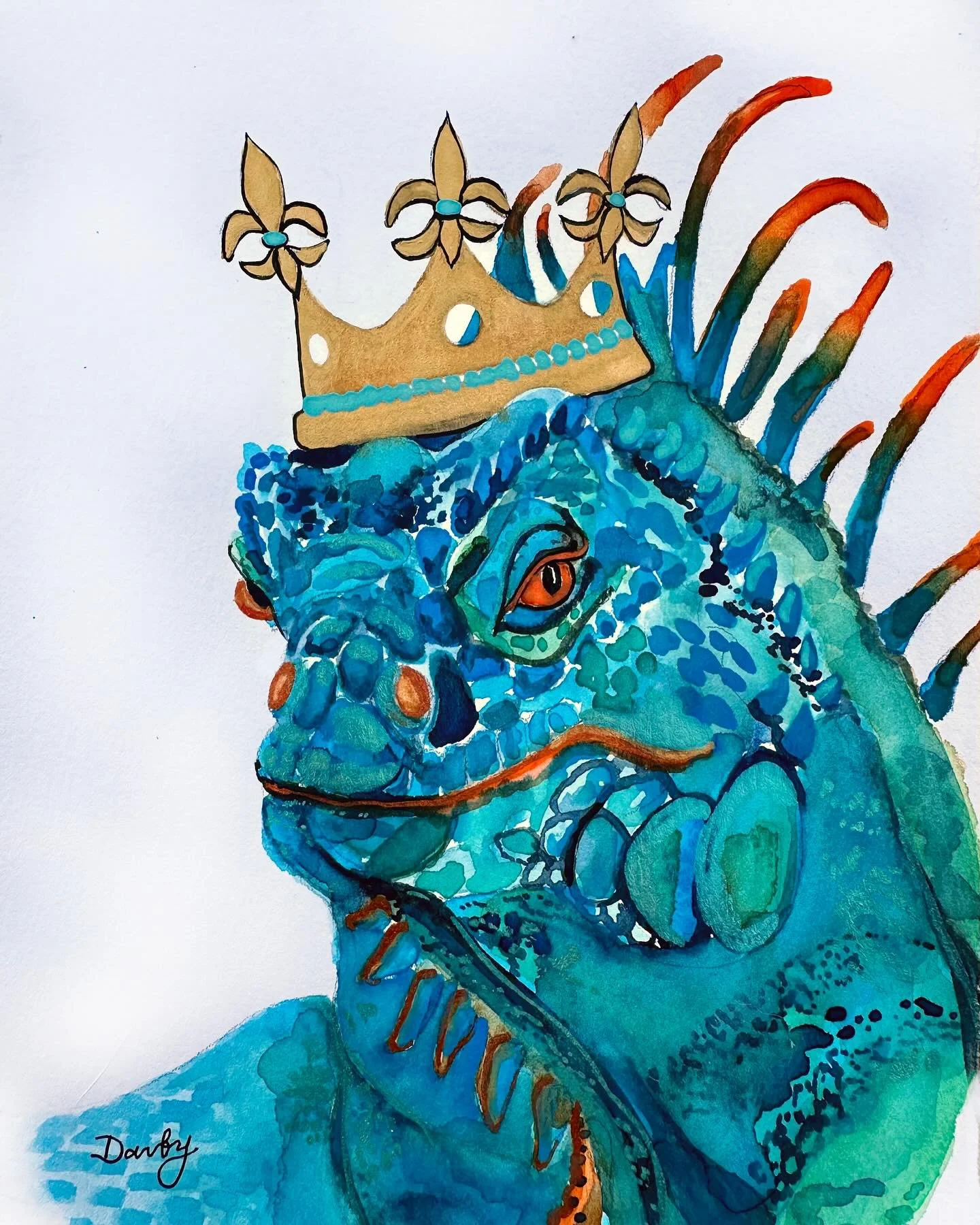 💜💛💚It&rsquo;s Carnival Season!💚💛💜
&bull;
&bull;
&bull;
A very sweet kid asked for an Iguana in a crown so that&rsquo;s what he got! 💙🩵💚💙🩵💚 
#nola #mardigras #carnivalseason2025