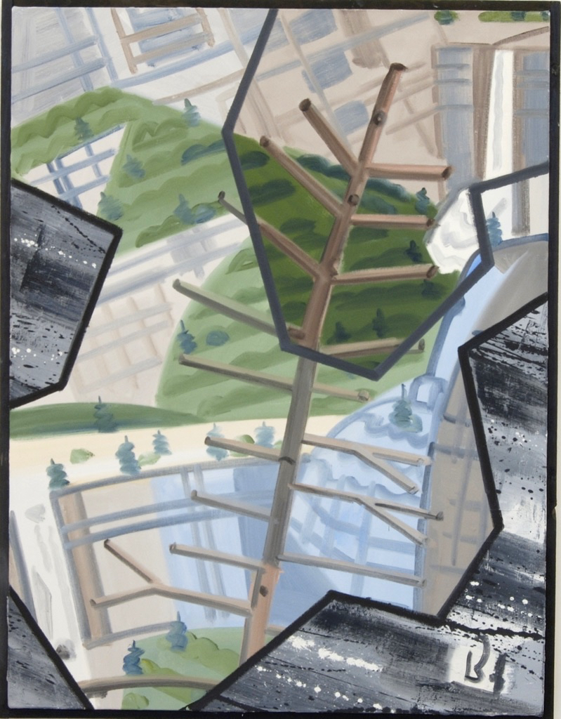 "Blasted Tree", 1994, oil on canvas, 48 x 36"