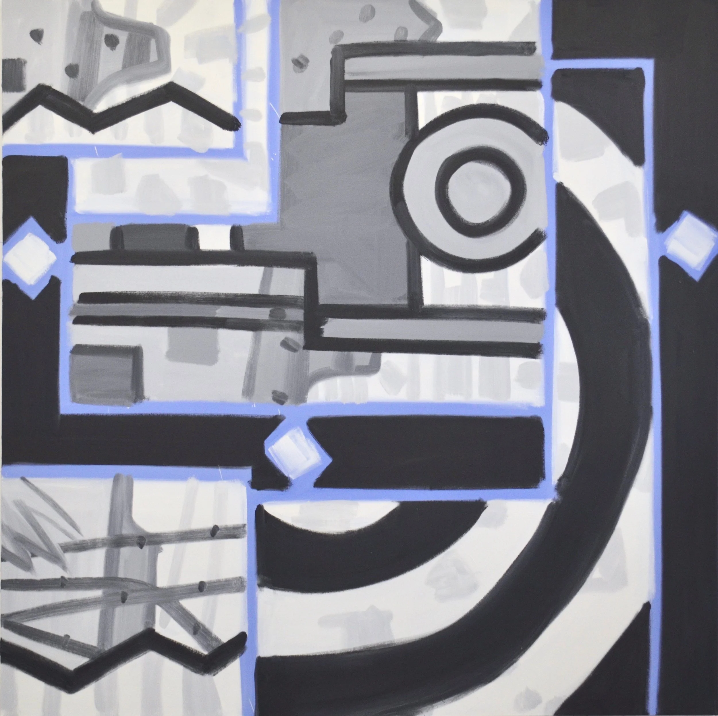 The Great Rotation or How to think of the EartH #2, 84" sq, o/c, 2015