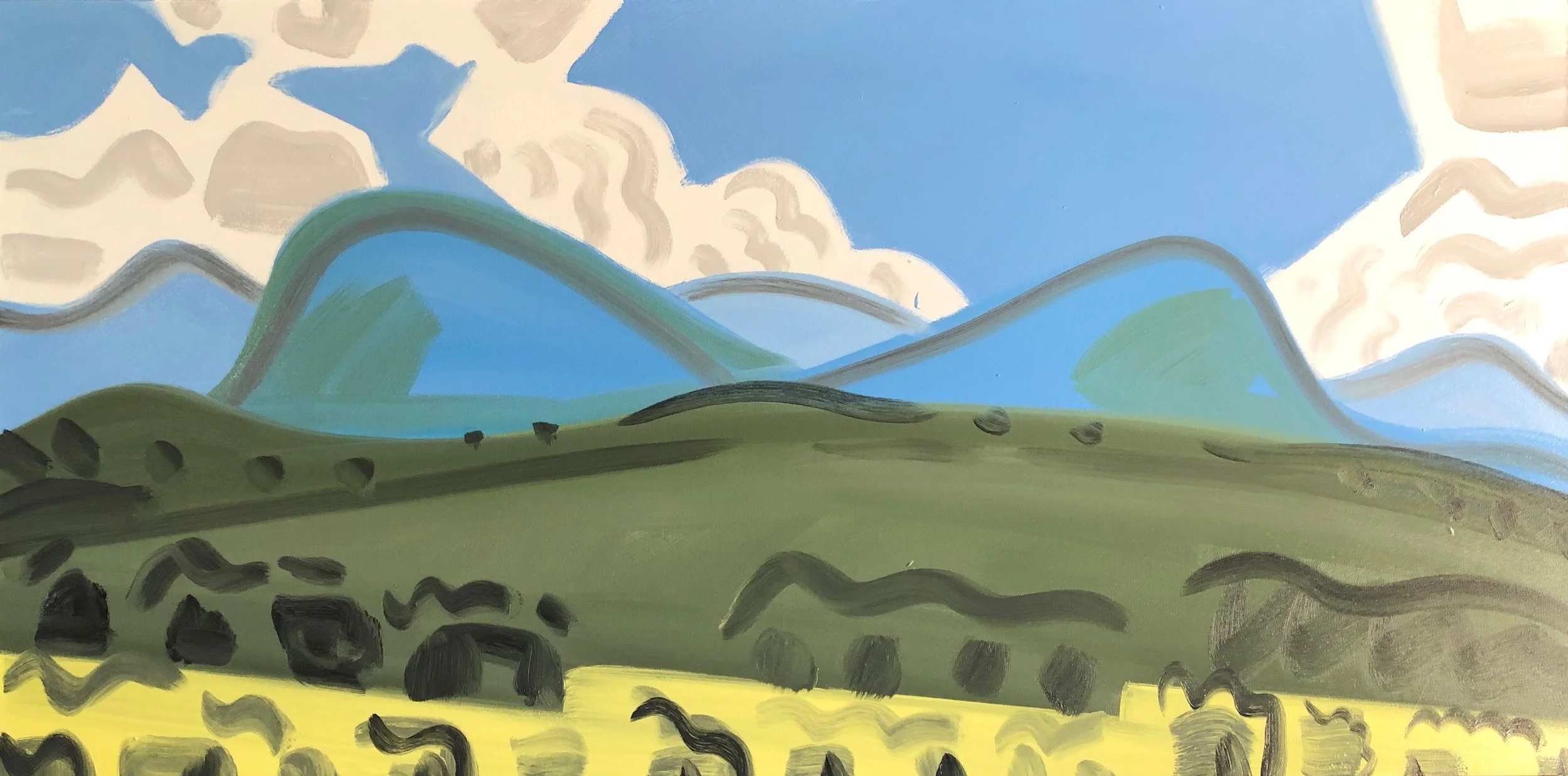 Greylock Mountains, 42 x 84" ,o/c, 2019