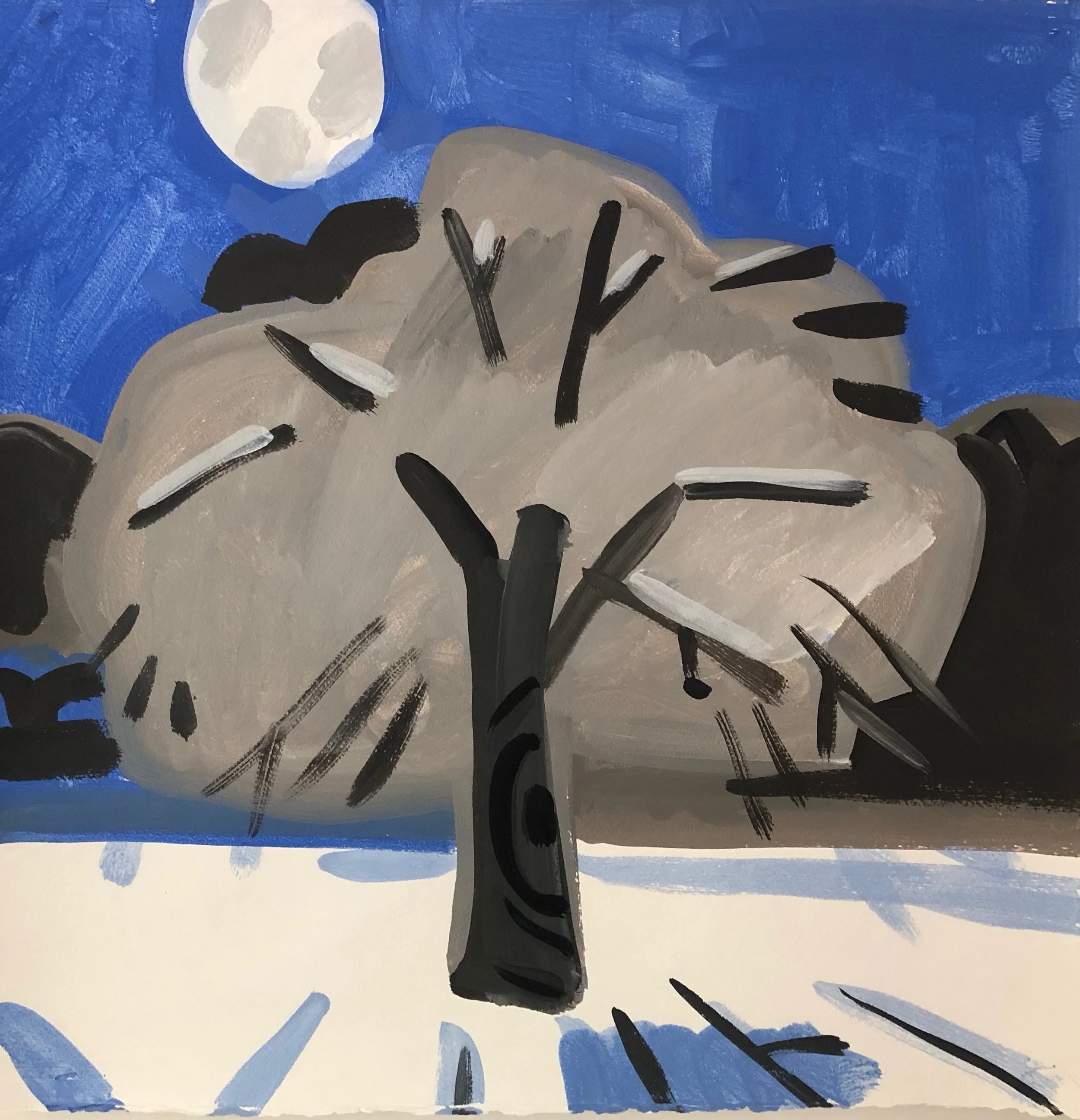 Winter Orion, #3, 22 1/2 x 22 1/2”, Flashe on Arches, 2019