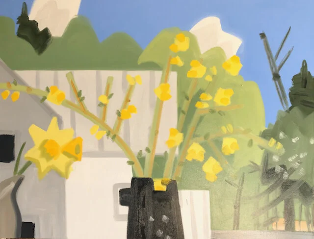 Canaan, Spring Forsythia #2 46 x 60", o-c, 2019