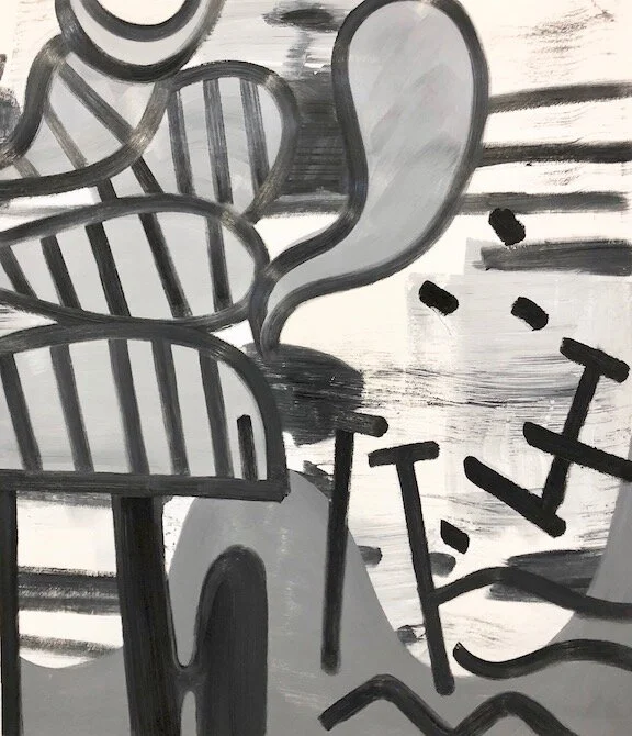 “ high water rinsin’ ” #3,  78 x 68”, Oil on Canvas, 2017 