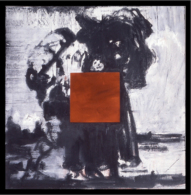 Relational/ “To the Market” 1985, Acrylic, oil and wax on canvas, 88 X 88" 