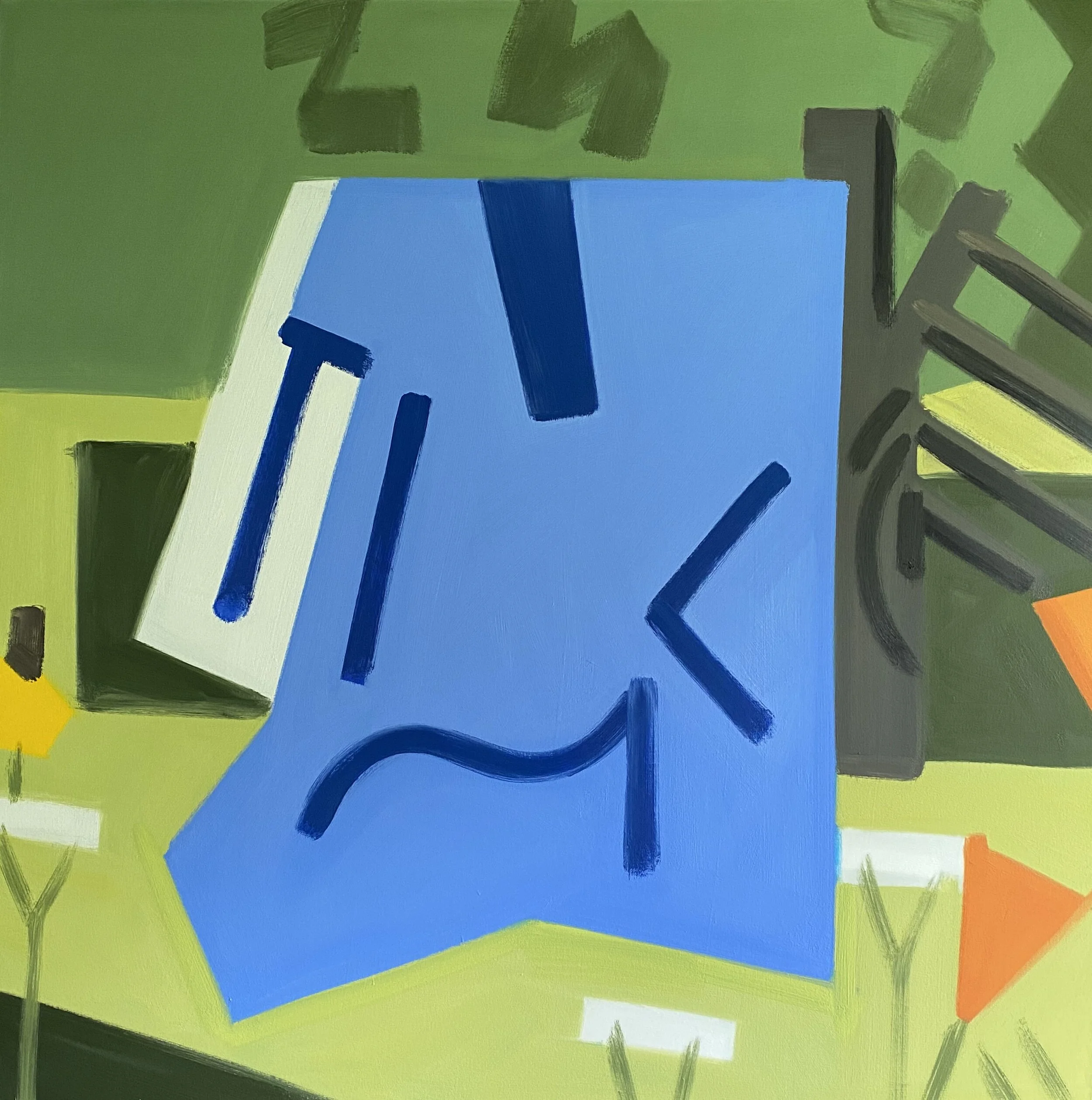 Blue Idea #3, 60 x 60", oil on canvas, 2019- 2020