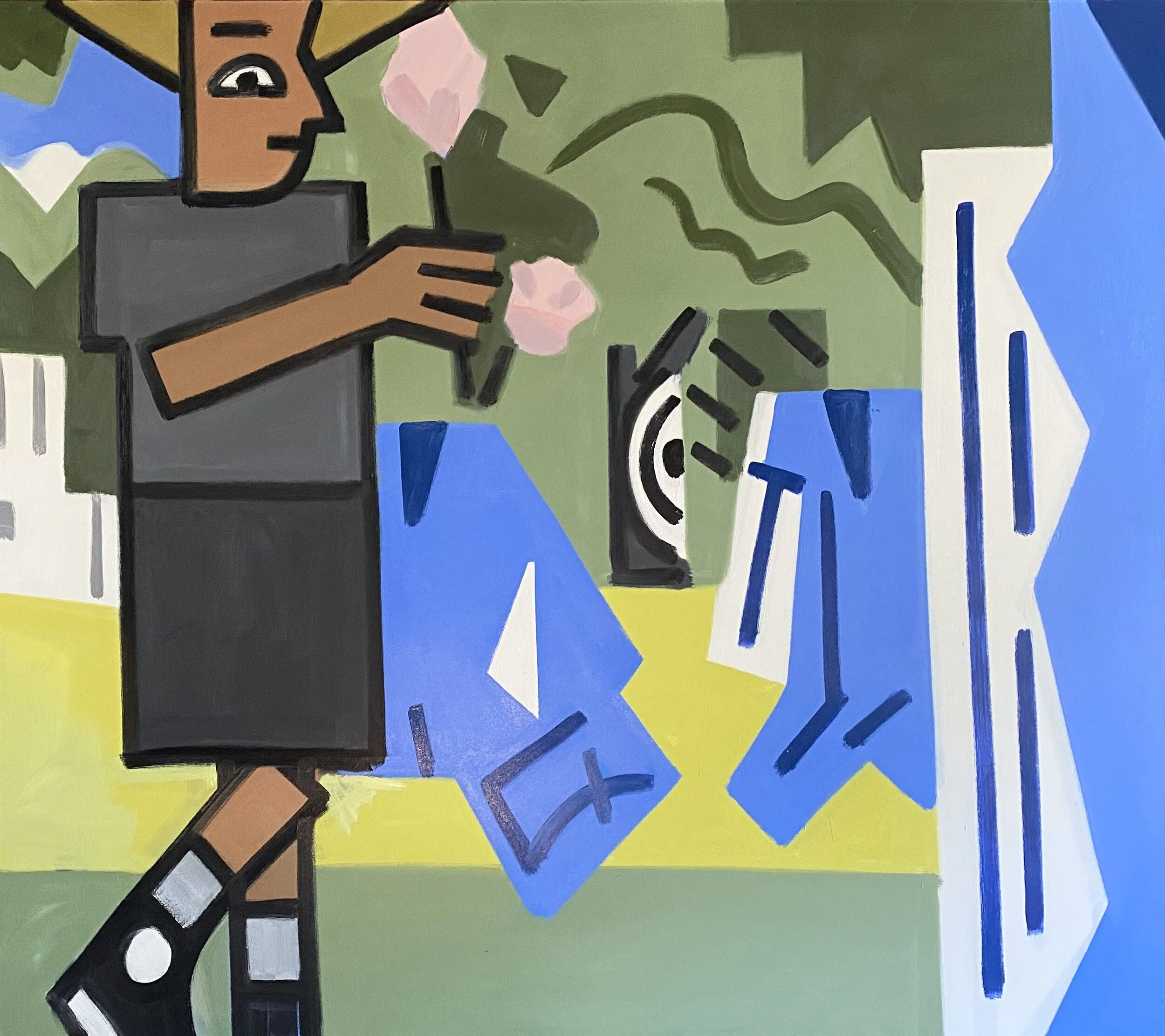 Blue Idea #1, 84 x 95", oil on canvas, 2019- 2020