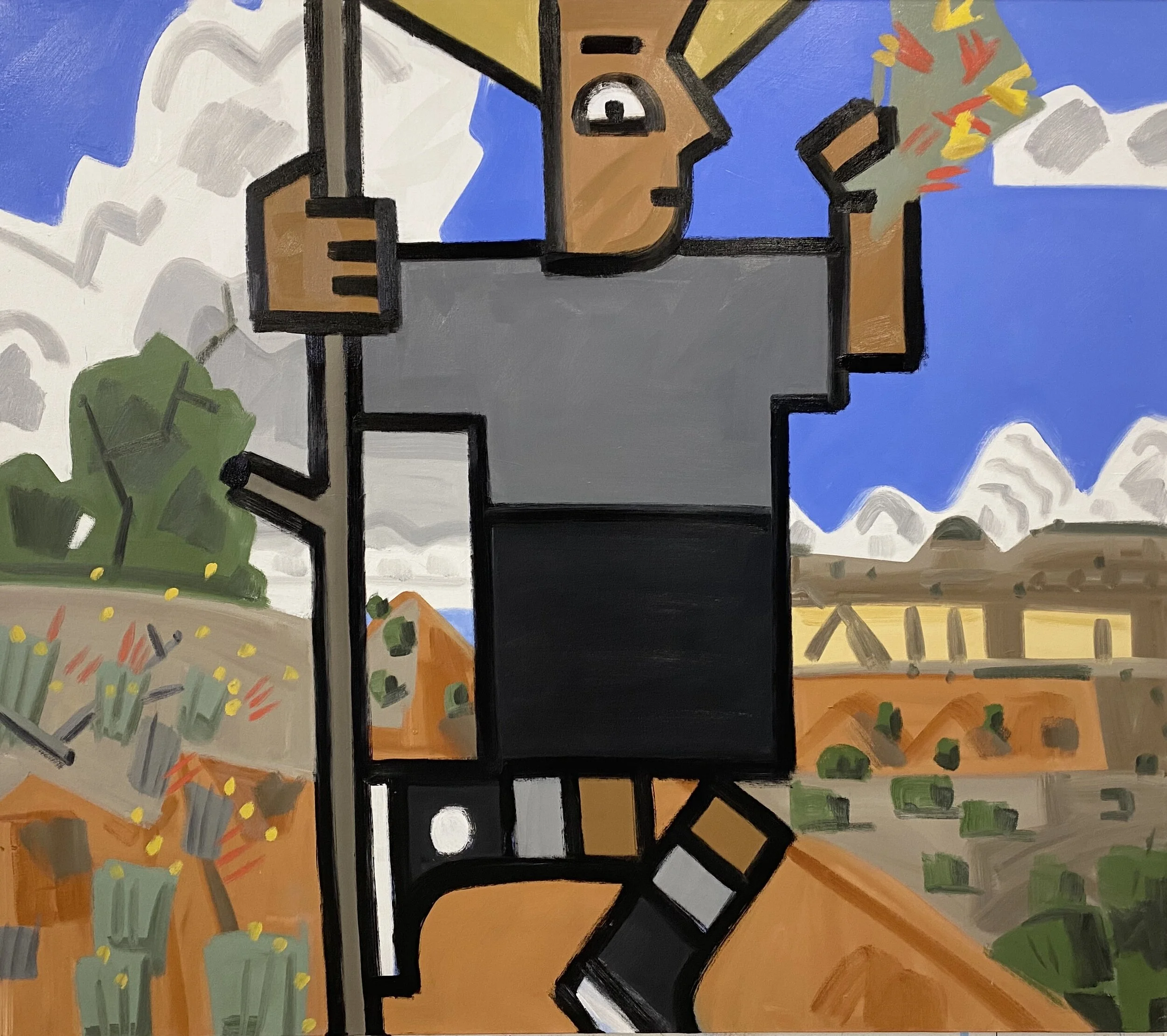 Monastery Road, Spring Wild flowers, o/c, 2020