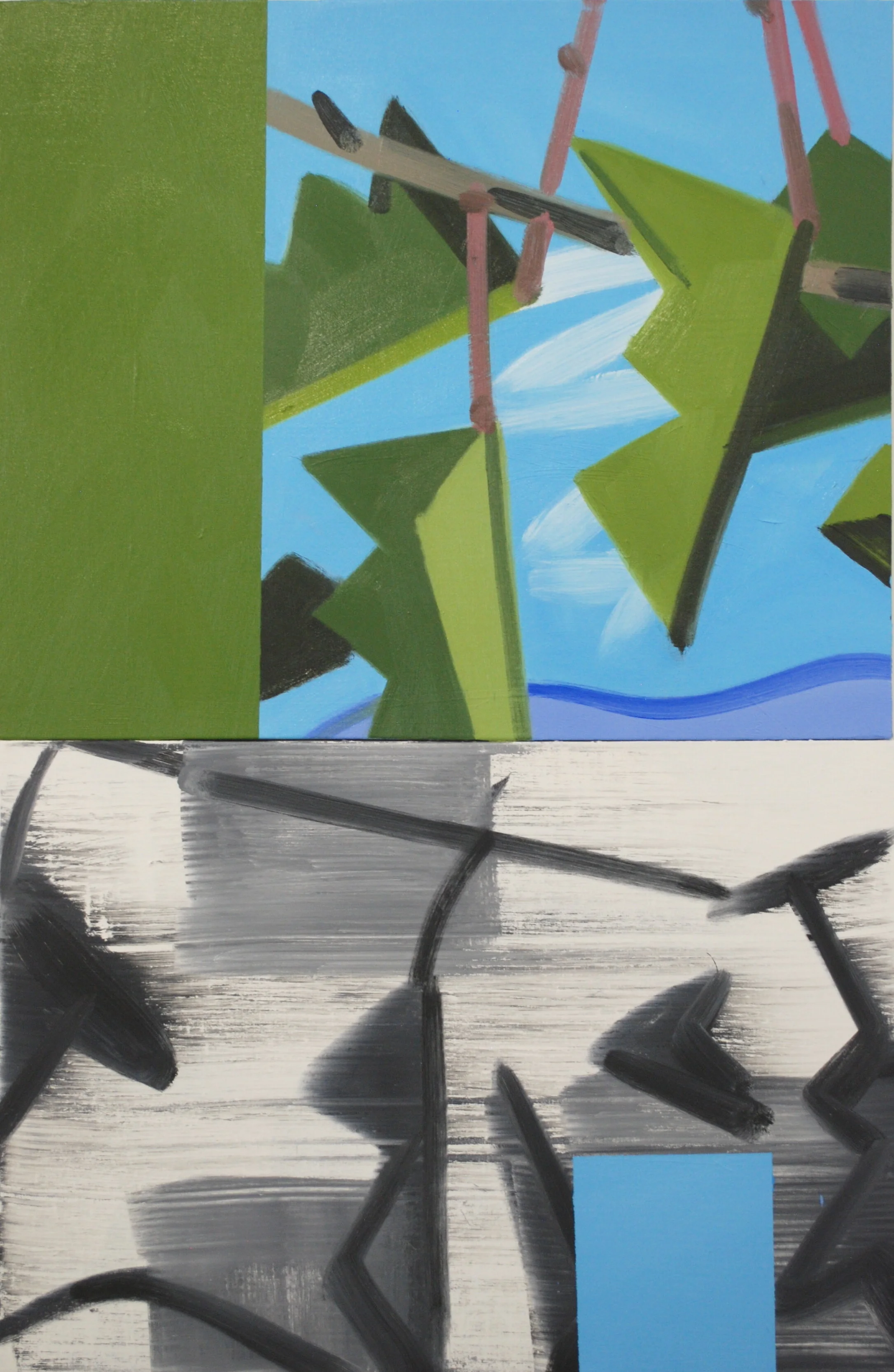 Vermont Throws Itself Together #3, 52 1/2 x 34 1/2, o/c, 2011