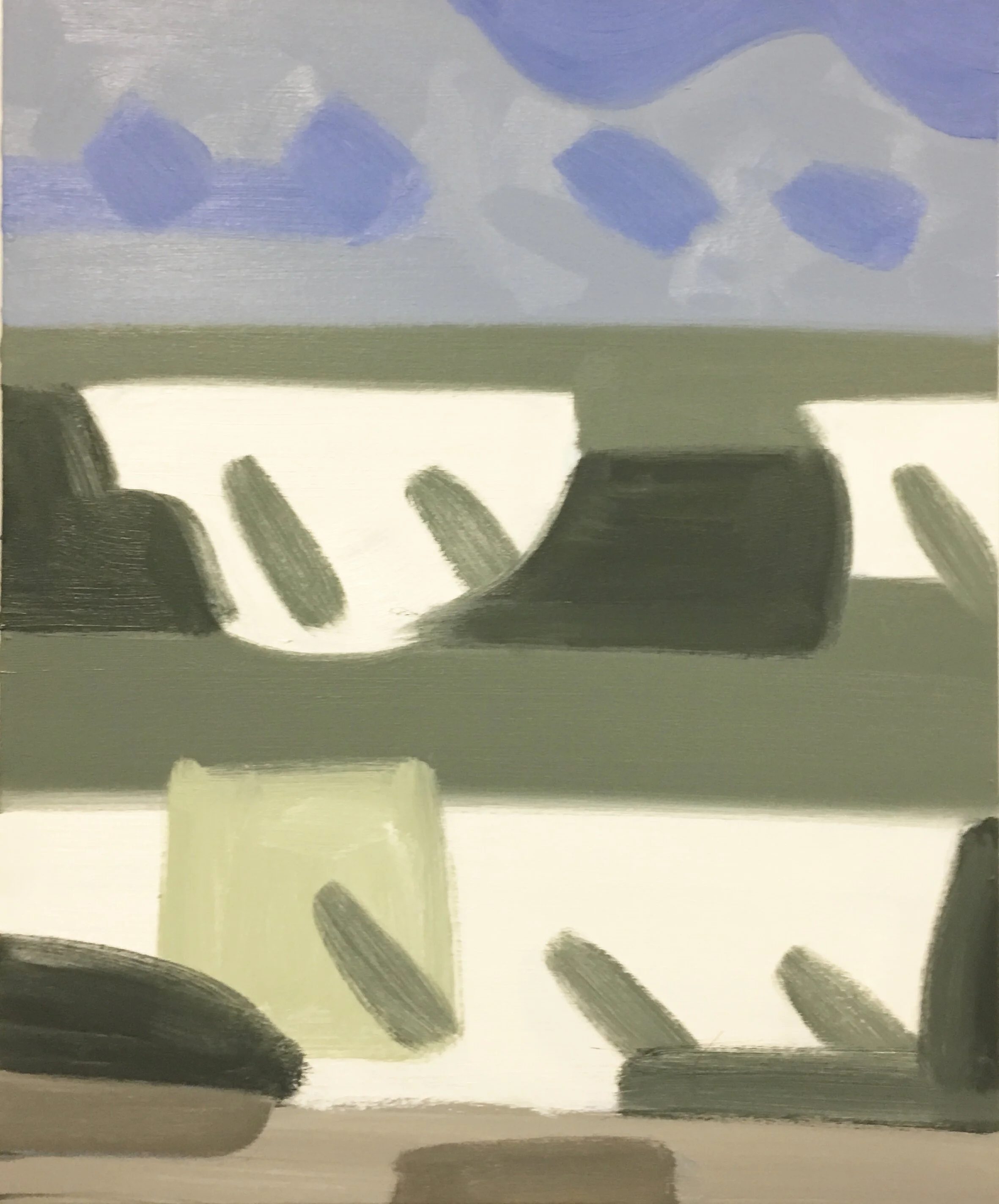 Hurricane Waves #2, 48 x 36", o/c, 2018