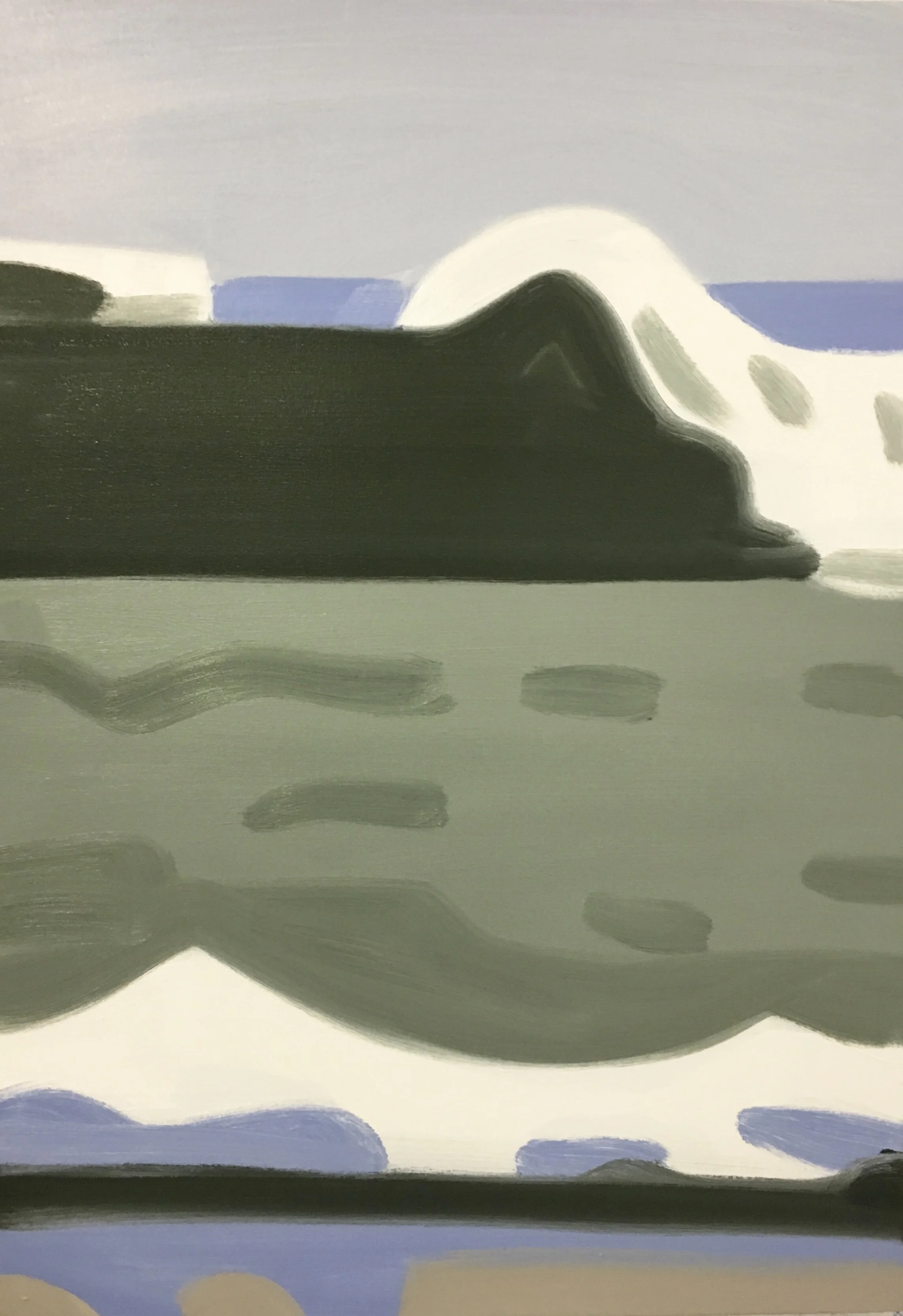 Hurricane Waves #5, 48 x 36", o/c, 2018