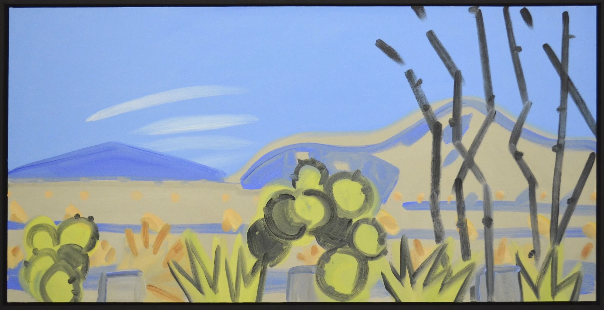 Big Bend Ocotillo, 42 x 84", o/c, 2014