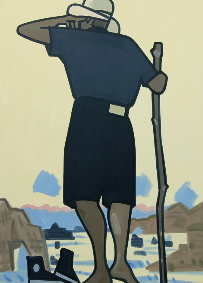 Figure at Pfeifer Beach, 84 x 60", oil on canvas, 2007