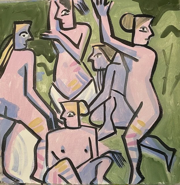  Center of the Earth, #1, 22 x 22", flashe on Arches, 2020  