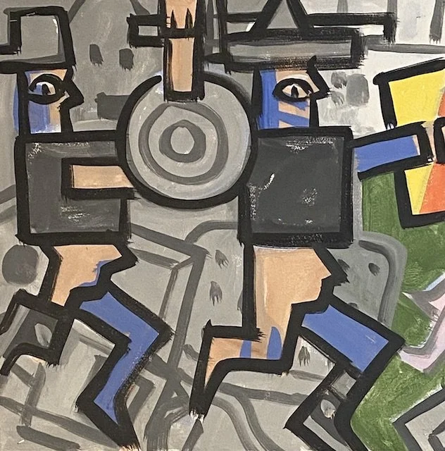 somethings up...,  22 x 22" each, flashe on Arches, 2022 