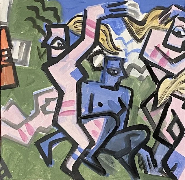 somethings up...,  22 x 22" each, flashe on Arches, 2022 