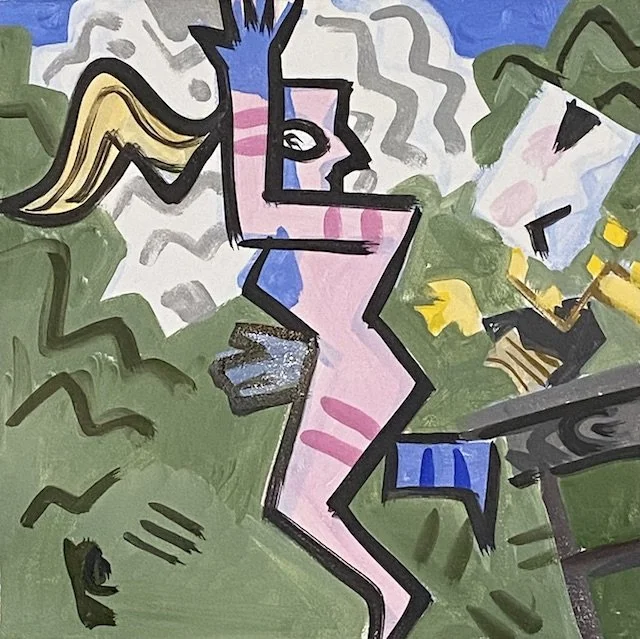 somethings up...#2,  22 x 22" each, flashe on Arches, 2022 