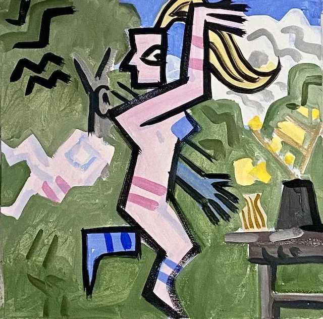 somethings up...#2,  22 x 22" each, flashe on Arches, 2022 