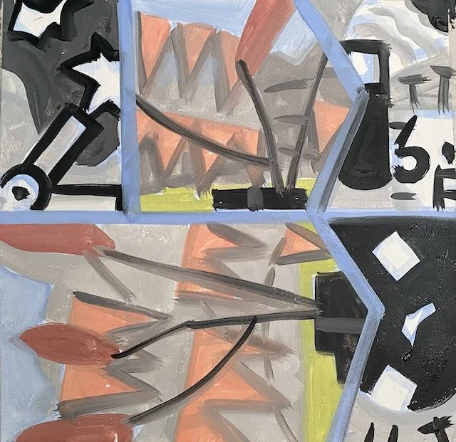 Canaan Still Life,  Autumn cycle,  22 x 22", flashe on Arches, 2022  