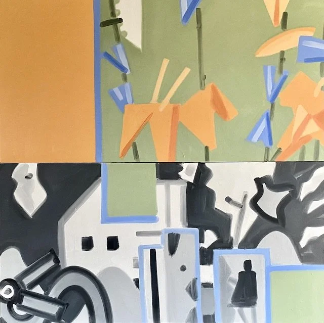 Summer height and.., oil on canvas, 84 x 84", 2022